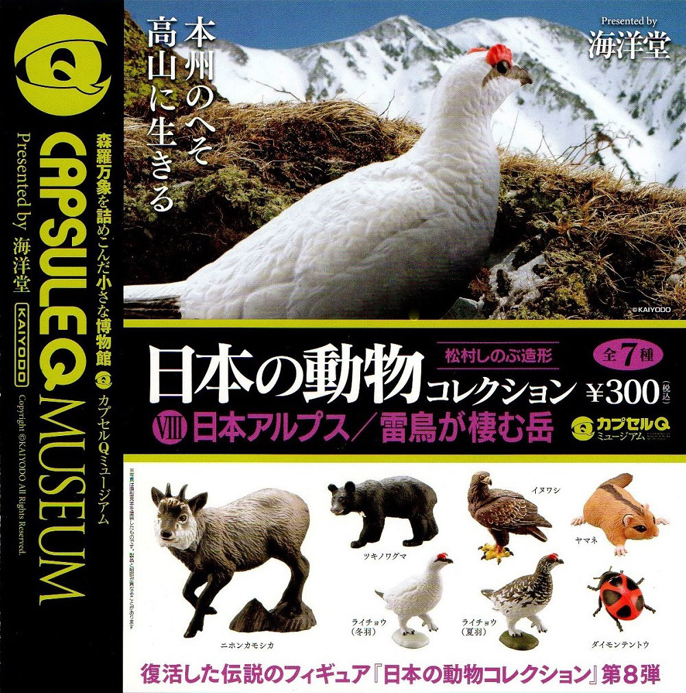 カプセルQミュージアム 日本の動物コレクション8 日本アルプス/雷鳥が 
