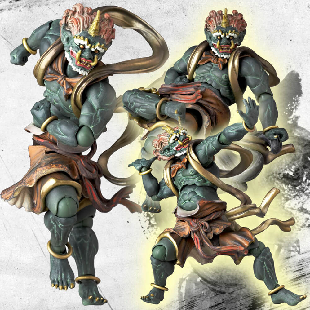 タケヤ式自在置物 風神 復刻彩色【緑】｜KTプロジェクト｜海洋堂