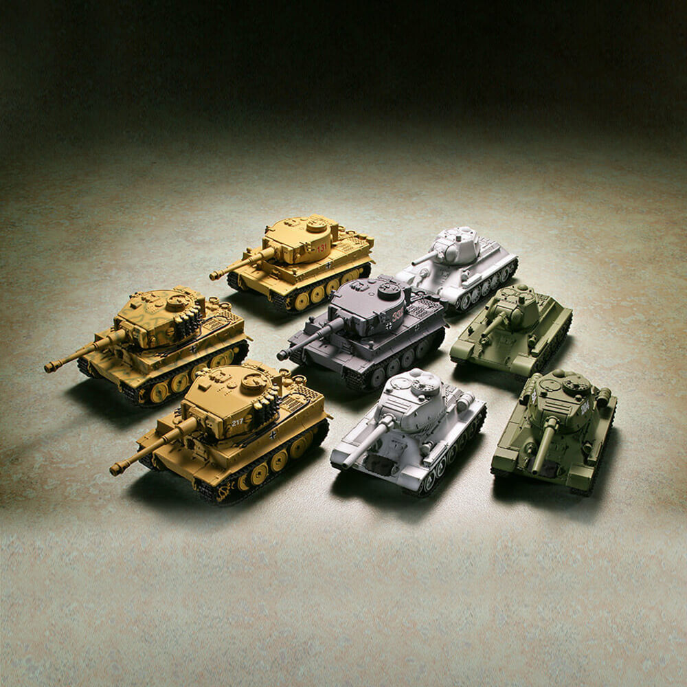 miniQ ワールドタンクデフォルメ 激闘 東部戦線編（ティーガーVS T-34） 全8種/1個400円｜ミニキュー｜海洋堂