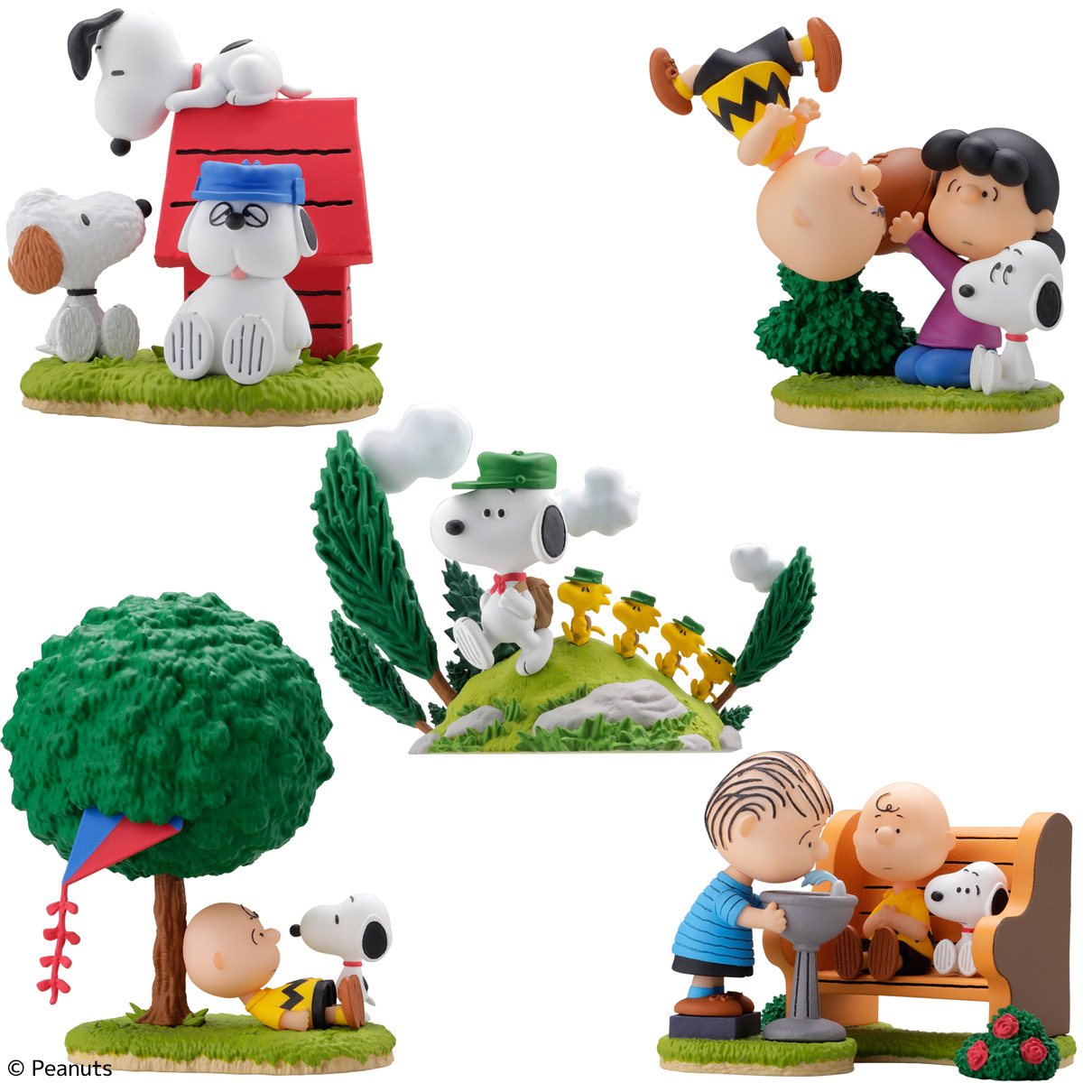 SNOOPY MUSEUM TOKYO ピーナッツ ヴィネットコレクション vol.1 全5種／1個660円｜イベント限定品｜海洋堂