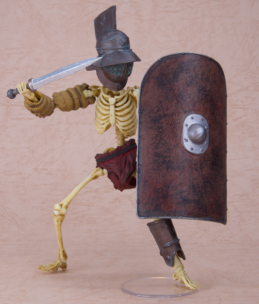 フルアクション骸骨剣士が 古代ローマ剣闘士の姿となってタケヤ式自在 